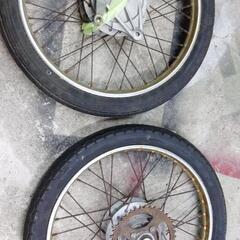 カブ50 ホイール前後 タイヤ ドラム付き
