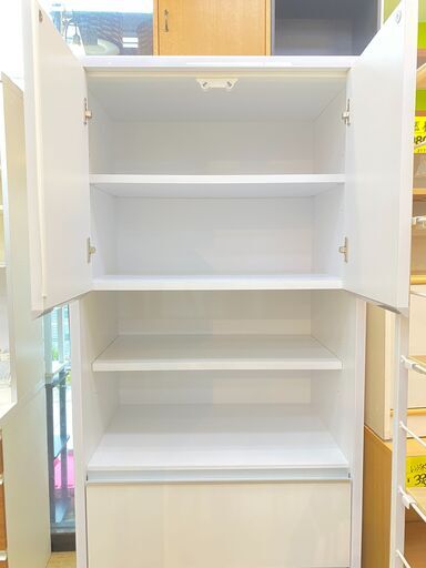 ニトリ ランドリーチェスト 薄型 隙間収納 幅60cm 白 ホワイト 鏡面仕上げ ★買取帝国 朝霞店