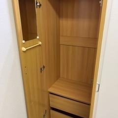 木目クローゼット（色：ナチュラル）の画像