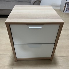 【早い者勝ち】IKEA 2段引き出し アスクヴォル サイド