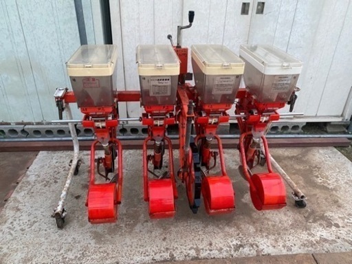 （ヤ）さばける号ライト四条施肥播種機、松本農機鉄工中古四連、麦、大豆施肥、種，肥料撒き