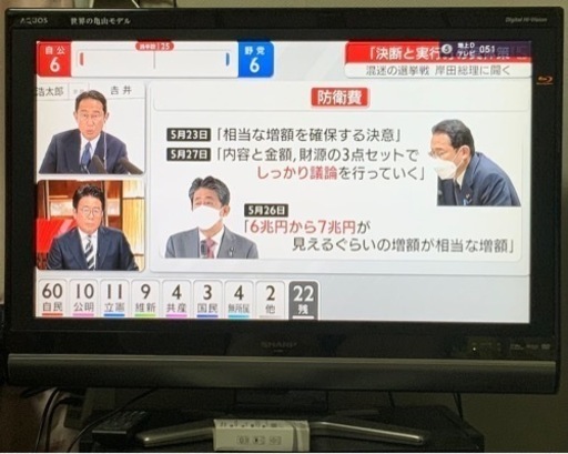 SHARP AQUOS 32型　Blu-ray