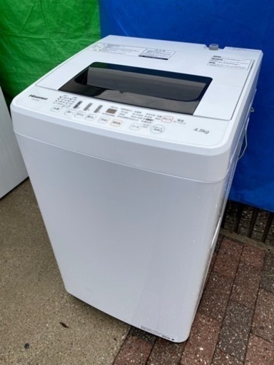 お薦め品‼️分解洗浄済み‼️美品‼️ハイセンス洗濯機4.5kg 2019年