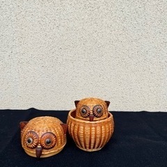 カゴ製小物入れ　の画像