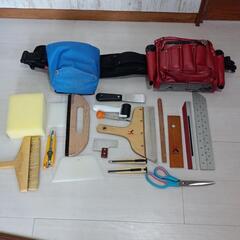 室内装飾工具一式(本皮腰袋）