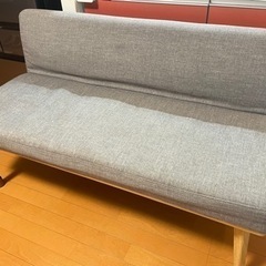 【0円】ゆったりL字ソファー グレーの画像
