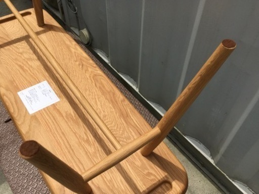 美品！無印良品◇オーク材◇ベンチ丸脚◇天然木◇K17