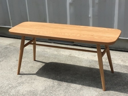 美品！無印良品◇オーク材◇ベンチ丸脚◇天然木◇K17