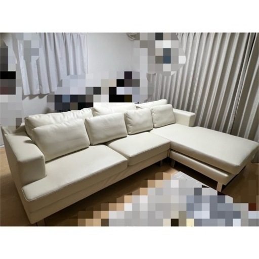 LOWYA　カウチソファ 4人掛け用 ホワイト 美品