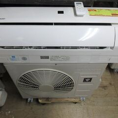 K03378　シャープ　 中古エアコン　主に6畳用　冷房能力2.2KW ／ 暖房能力　2.2KW 