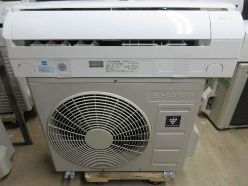 K03378　シャープ　 中古エアコン　主に6畳用　冷房能力2.2KW ／ 暖房能力　2.2KW