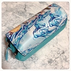 ꒰未使用꒱鬼滅の刃 ポーチ 水色ペンケース 夢可愛い キャラクター 文房具ケースの画像