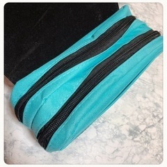 ꒰未使用꒱鬼滅の刃 ポーチ 水色ペンケース 夢可愛い キャラクター 文房具ケースの画像