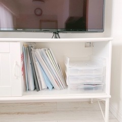 ◆IKEA◆イケアTOPKARP TVボード◆テレビ台115cmホワイト白おしゃれシンプルの画像