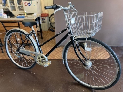 【タイヤ新品！】オートライト　6段変速　27インチ自転車　ブラック