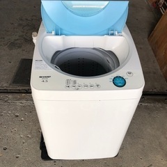 動作確認済 シャープ 4.5kg 全自動洗濯機 配達応談 の画像