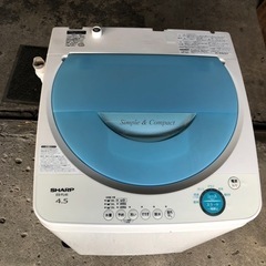 動作確認済 シャープ 4.5kg 全自動洗濯機 配達応談 の画像
