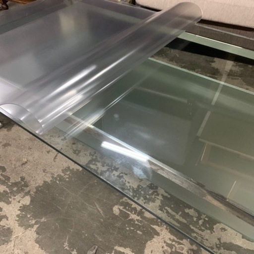 7/15 終 ガラステーブル Tempered Glass 強化ガラス 幅×140cm センターテーブル ローテーブル 菊倉HG