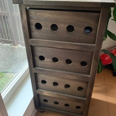 木製　4段収納ラックの画像