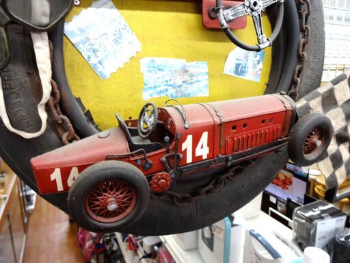 FIAT フィアット レーシングカー オブジェ 壁掛け 【モノ市場東浦店】 130