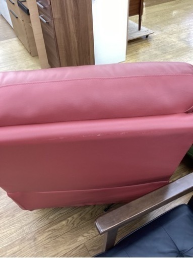 KG-46【新入荷　リサイクル品】本革　電動1シーターリクライニングソファ　ワイン