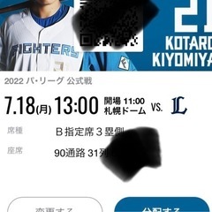 【76%オフ】日ハム　チケット