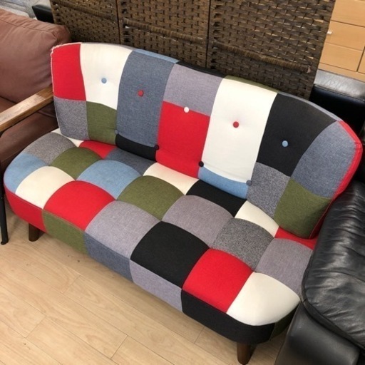 2人掛けパッチワークソファー　関家具