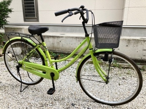 355、ママチャリ26インチ（ライトイエロー）