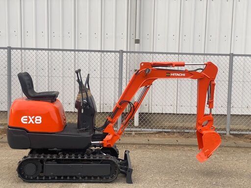 日立 EX8-2B 往復配管(ＰＴＯ配管)　全塗装済　770ｋｇ マイクロミニ油圧ショベル ミニ油圧ショベル ユンボ バックホー 茨城県　T104