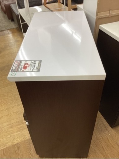 KG-51【新入荷　リサイクル品】キッチンカウンター　白×ブラウン