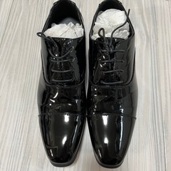 メンズ　エナメルシューズ　黒　26cm