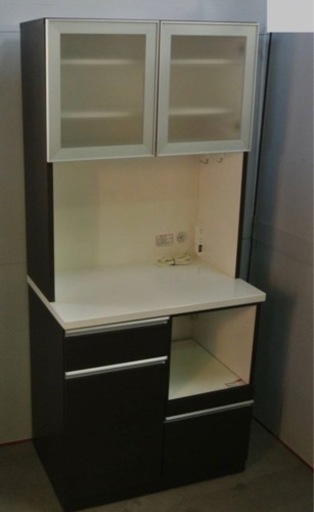 NITOR キッチンボード　食器棚　ELAIN-80KB-DBR