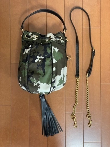 レア MIUMIU カモフラ バケツ 3WAY トップハンドル バッグ ブランド