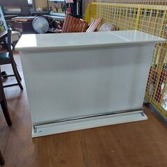 ニトリ　マルチ１２０　バーカウンター　収納あり　白　【愛品倶楽部柏店】　の画像