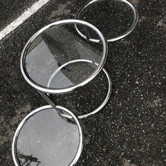 リビングテーブル  棚　ローテーブル コーヒーテーブル ガラス天板 ラウンド 丸テーブル 3天板 回転式の画像