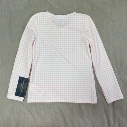Ralph Lauren 新品 女の子 120cm ワンピース 水着 ラッシュガード フリル ピンク ギンガムチェック セット ブラン