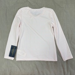 Ralph Lauren 新品 女の子 120cm ワンピース 水着 ラッシュガード フリル ピンク ギンガムチェック セット ブランド6歳 の画像