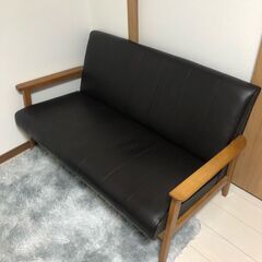 合皮ソファ　2人掛け