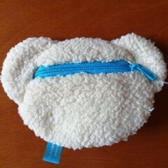 白くま ファーファ ミニポーチの画像