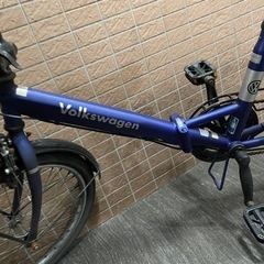 フォルクスワーゲン　折りたたみ自転車　紺の画像