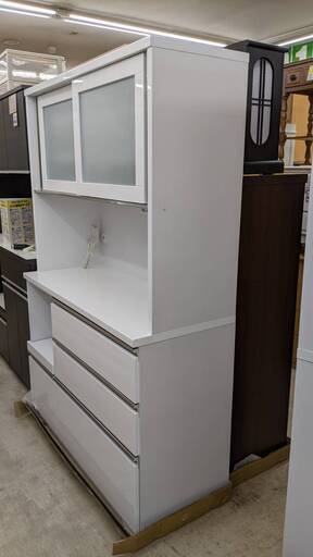 ?未使用品? 大川家具 2面レンジボード  ✨キッチン家具・食器棚✨　1664