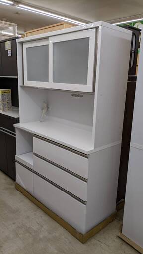 ?未使用品? 大川家具 2面レンジボード  ✨キッチン家具・食器棚✨　1664