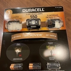 DURACELL ヘッドランプ　コストコで購入　未使用　ランプ✖️1 ＋電池３本の画像