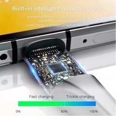 新品　4本　充電ケーブル　充電コード　ケーブル　充電　typeC Micro USBの画像