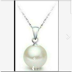 ▼≒j←←←m18-16  天然貝核/貝パール大粒ペンダントＷＨ...