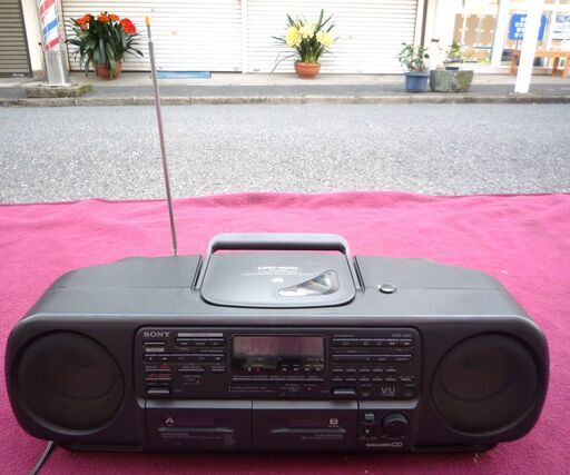 ☆ソニー SONY CFD-400 CDラジオカセットレコーダー ドデカホーン DoDeCaHORN◆昭和レトロラジカセ