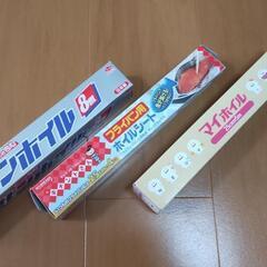 【取引中】風呂掃除用スポンジ　ラップ　アルミホイル　セット　キッチン　台所　アルミホイール　サランラップの画像