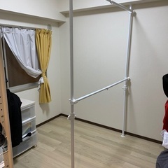 【受付終了】山善✳︎突っ張りポールハンガーダブル✳︎幅90-160cm