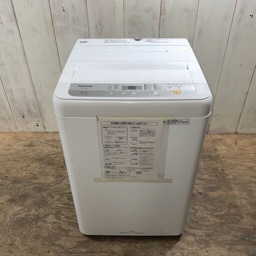 7/25終 YA 2019年製 Panasonic 全自動電気洗濯機 NA-F60B12 6kg ホワイト 動作確認済み 菊倉KK