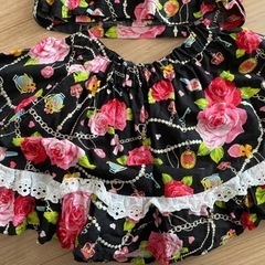 1度のみ着用　90サイズ　フリルスカート甚平の画像